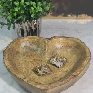 Vintage Park Lane modernist silver and gold-tone abstract clip-ons